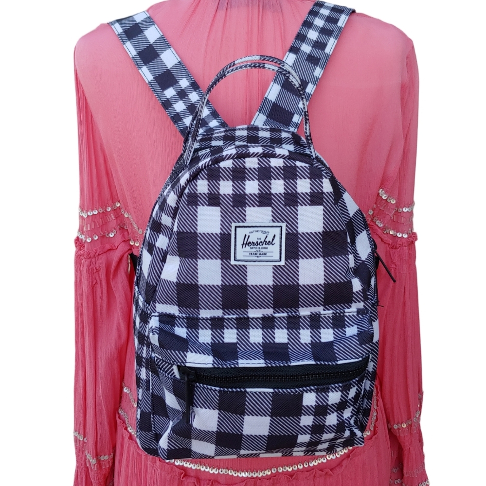 Herschel Supply Company Mini Nova Black and White Ghinham Backpack